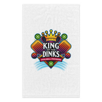 King of the Dinks Cozy Rally Towel with Emblem | Perfect for Sports Events & Celebrations